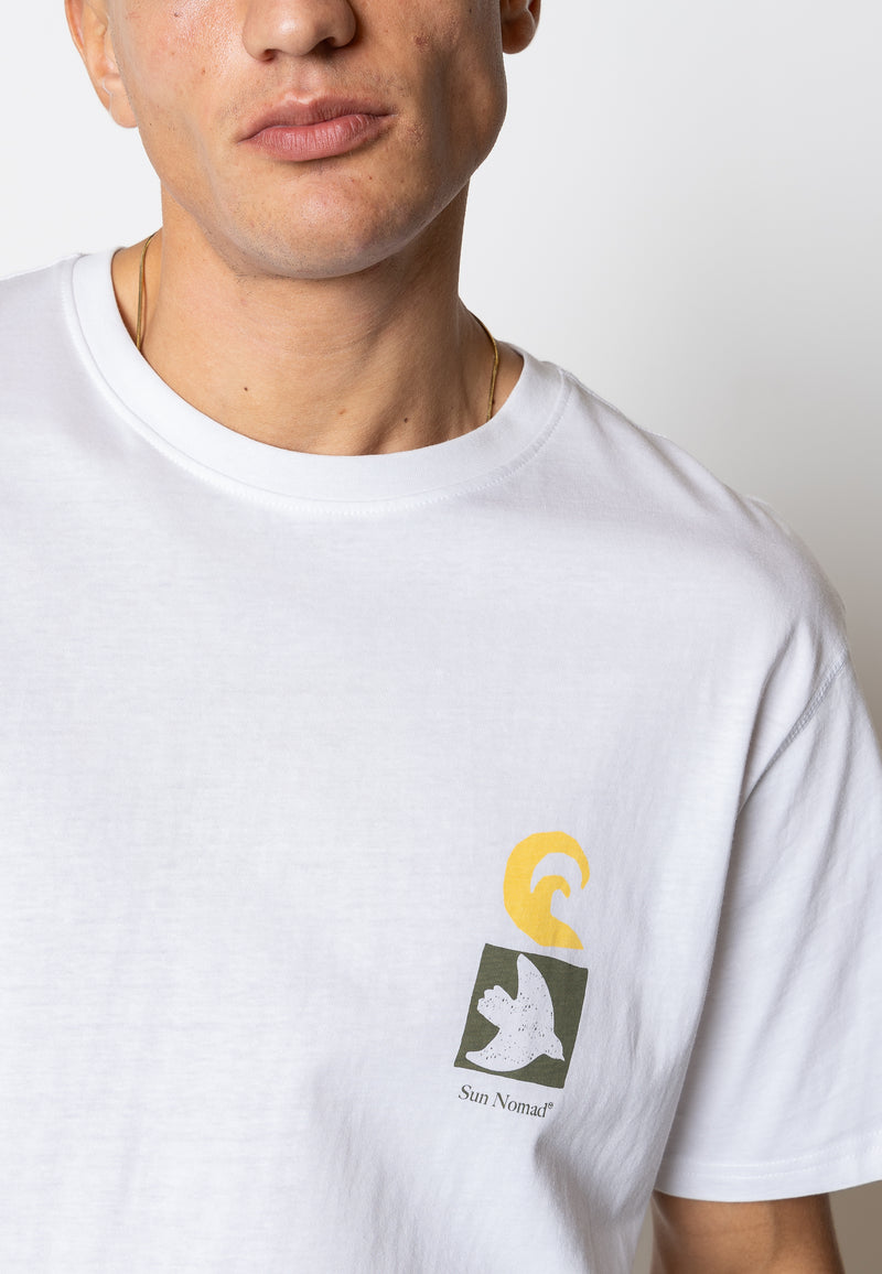 Fat Moose FLORIAN ORGANIC COTTON T-SHIRT T-shirts S/S Hvid