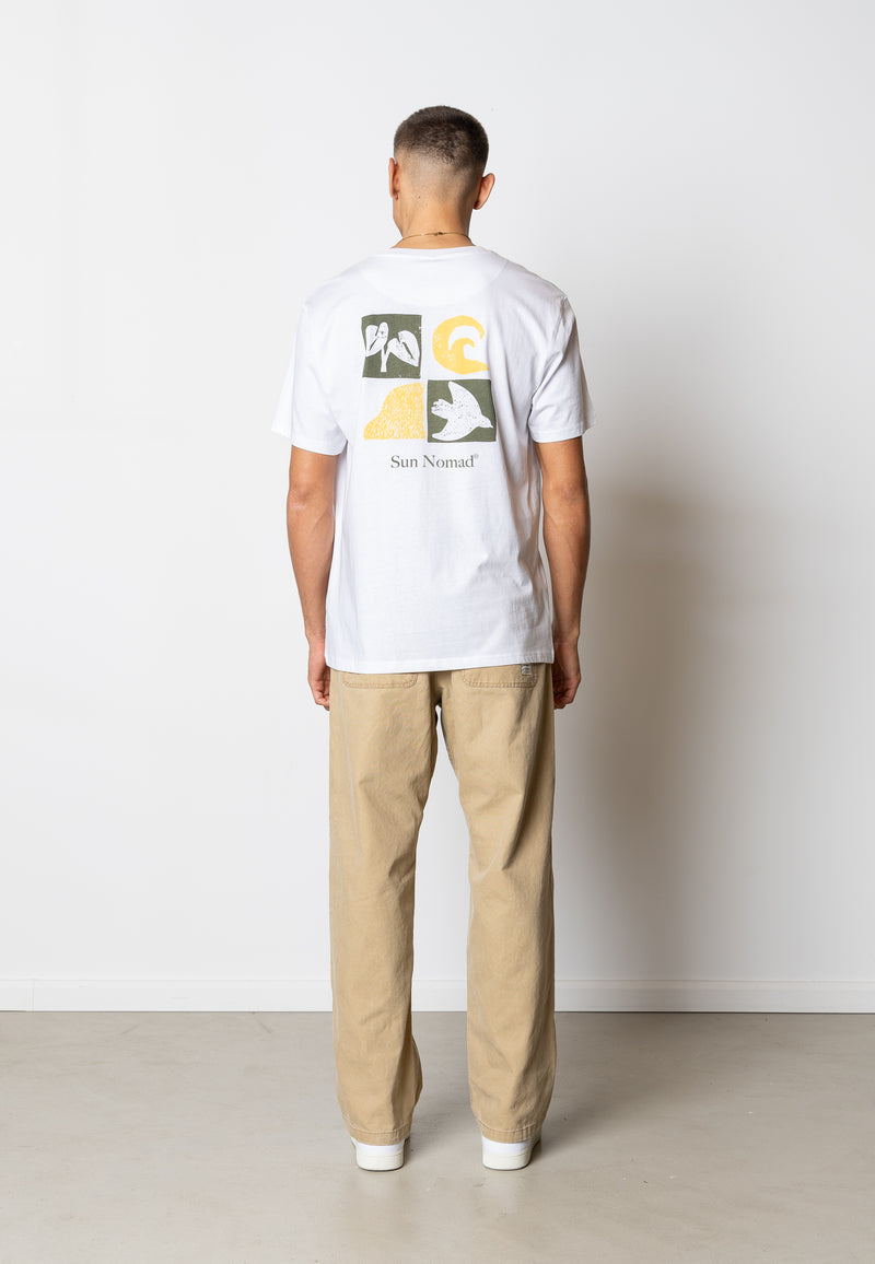 Fat Moose FLORIAN ORGANIC COTTON T-SHIRT T-shirts S/S Hvid