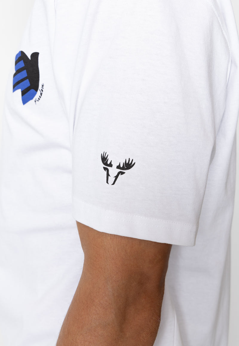Fat Moose GUS COTTON T-SHIRT T-shirts S/S Hvid