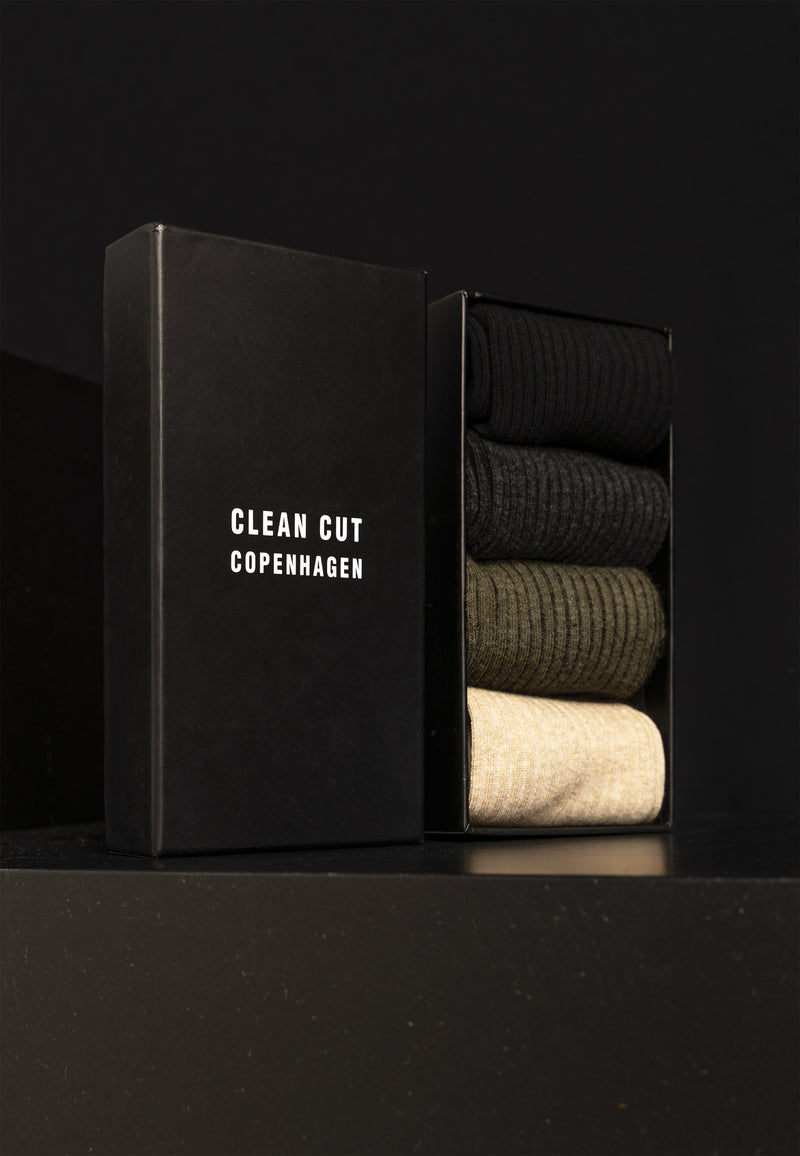 Clean Cut Copenhagen Gerry 4-pack socks box Accessories Multi