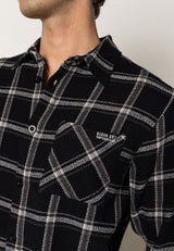 Clean Cut Copenhagen Gibson checked cotton shirt Skjorte L/S Sort / Grå