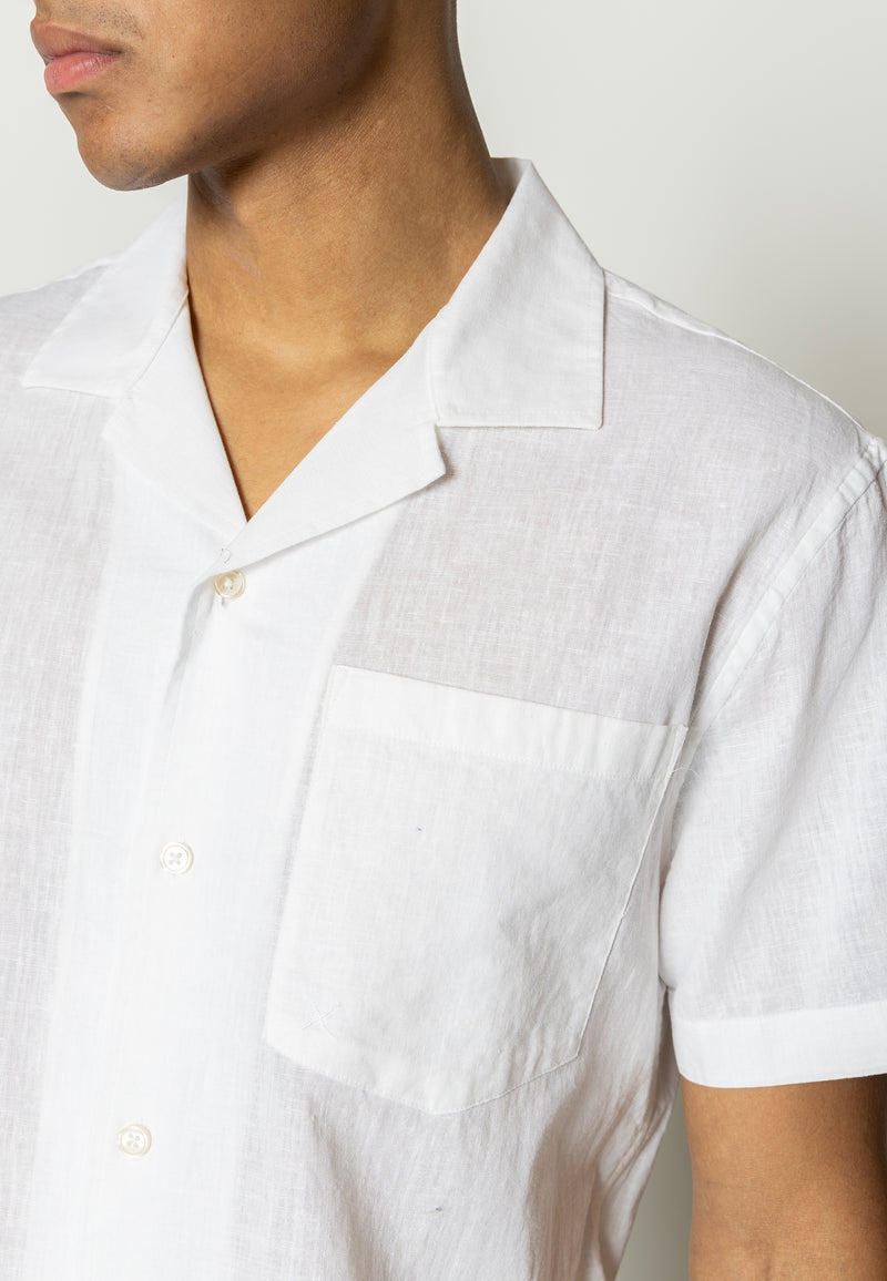 Clean Cut Copenhagen Giles cotton/linen shirt Skjorte S/S Hvid
