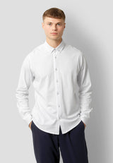 Clean Cut Copenhagen Hudson jersey stretch skjorte Skjorte L/S Hvid