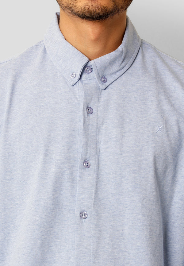 Clean Cut Copenhagen Hudson jersey stretch skjorte Skjorte L/S Light Blue Mel