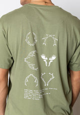 Fat Moose IAN COTTON T-SHIRT T-shirts S/S Støvet Grøn