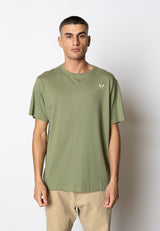 Fat Moose IAN COTTON T-SHIRT T-shirts S/S Støvet Grøn