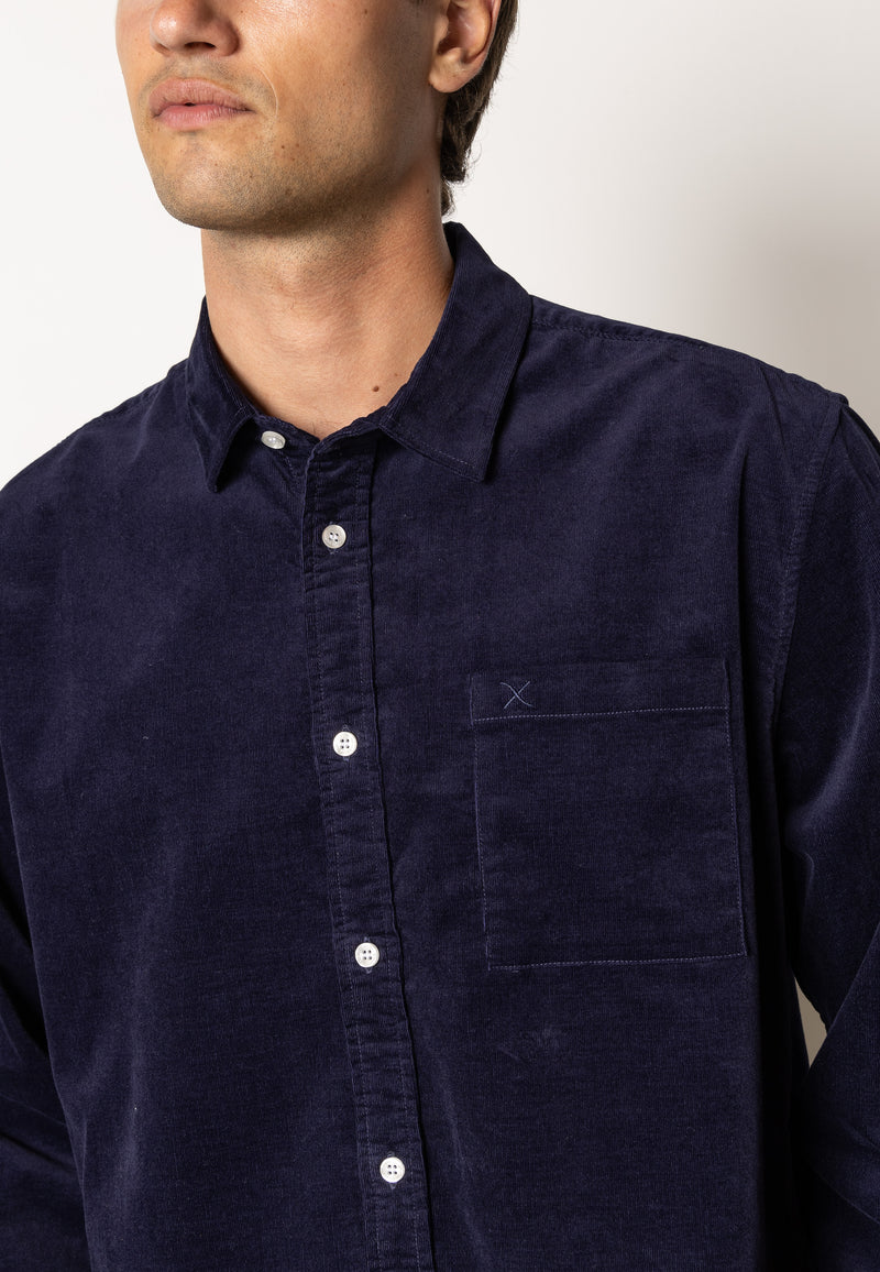 Clean Cut Copenhagen Jeppe corduroy shirt Skjorte L/S Mørk Navy