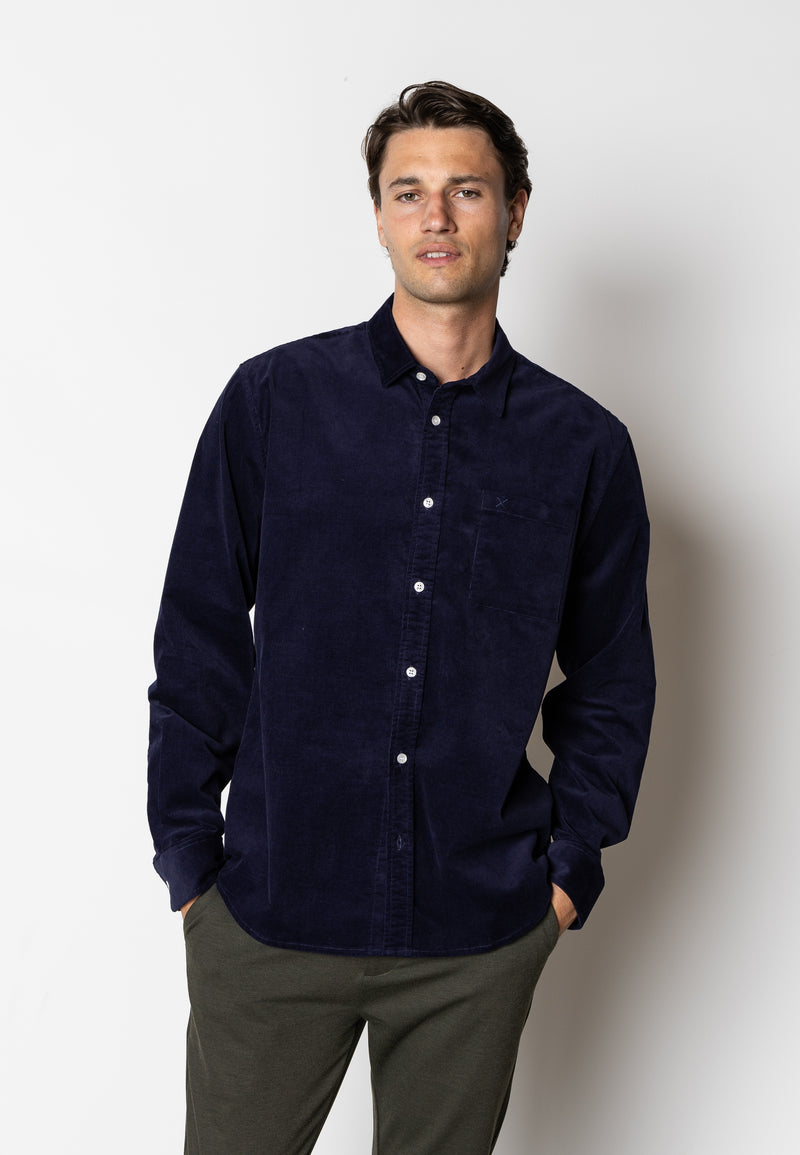 Clean Cut Copenhagen Jeppe corduroy shirt Skjorte L/S Mørk Navy