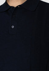 Clean Cut Copenhagen Jonas knitted polo Polos Navy