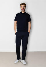 Clean Cut Copenhagen Jonas knitted polo Polos Navy