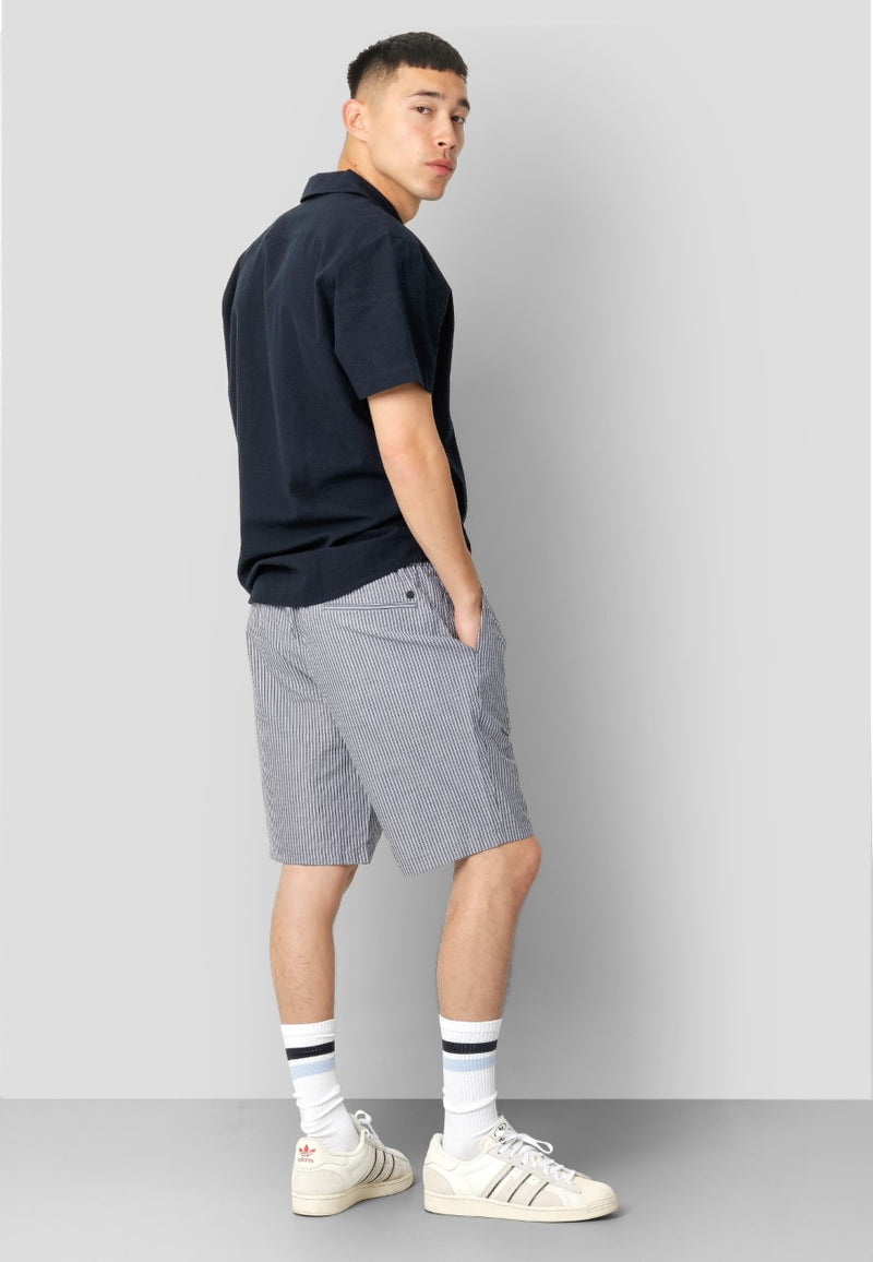 Clean Cut Copenhagen Julius seersucker shorts Shorts Blue Stripe
