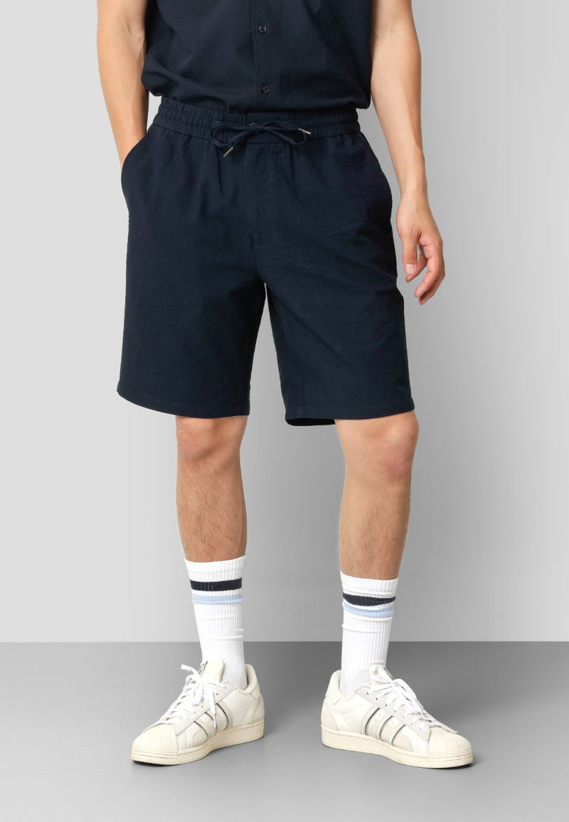 Clean Cut Copenhagen Julius seersucker shorts Shorts Navy