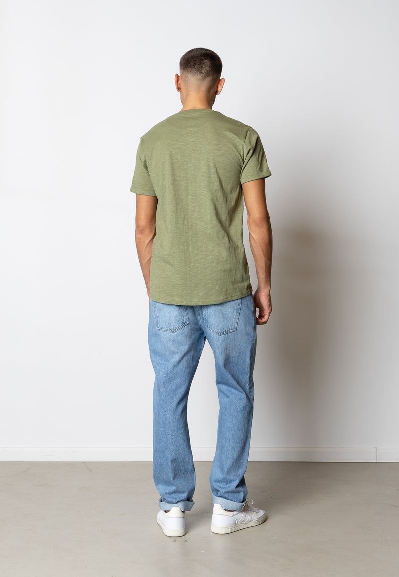 Clean Cut Copenhagen Kolding organic cotton t-shirt T-shirts S/S Støvet Grøn