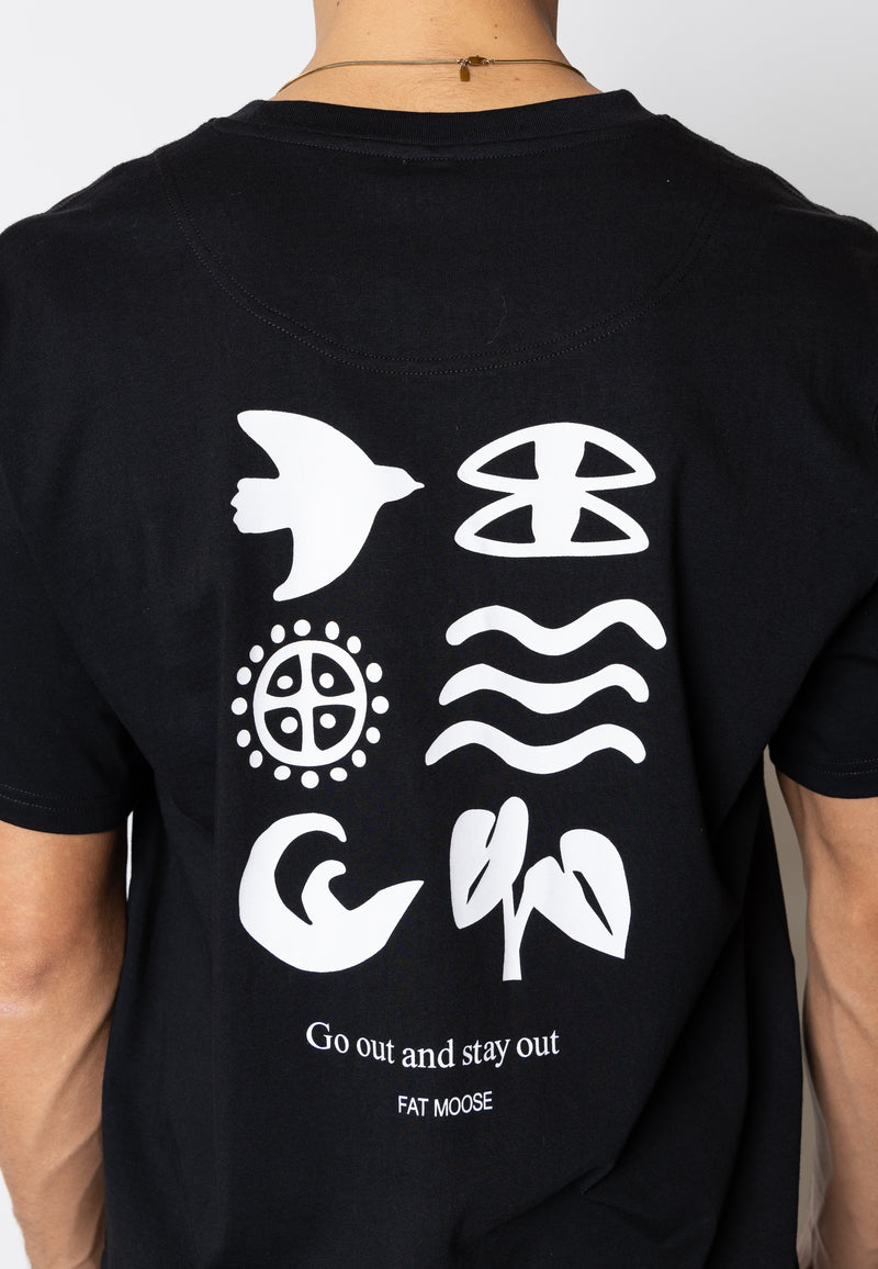 Fat Moose LUTZ ORGANIC COTTON T-SHIRT T-shirts S/S Sort