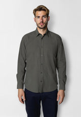 Clean Cut Copenhagen Luca cotton/linen L/S shirt Skjorte L/S Army