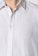 Clean Cut Copenhagen Luca cotton/linen L/S shirt Skjorte L/S Hvid