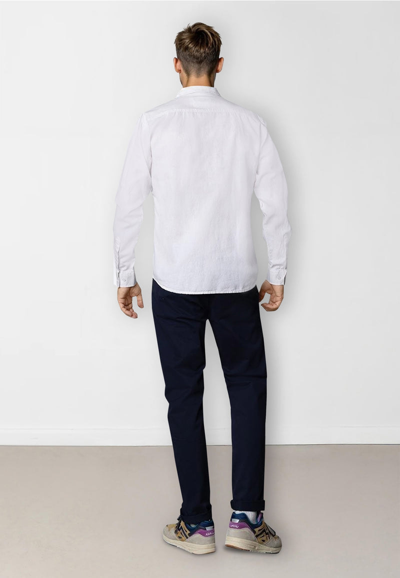 Clean Cut Copenhagen Luca cotton/linen L/S shirt Skjorte L/S Hvid