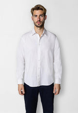 Clean Cut Copenhagen Luca cotton/linen L/S shirt Skjorte L/S Hvid