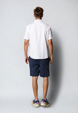 Clean Cut Copenhagen Luca cotton/linen S/S shirt Skjorte S/S Hvid