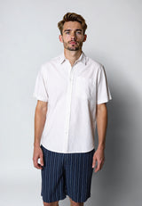 Clean Cut Copenhagen Luca cotton/linen S/S shirt Skjorte S/S Hvid