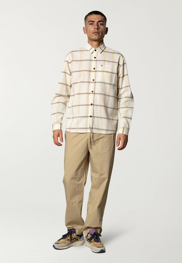Fat Moose MYLES SHIRT Skjorte L/S Ecru Check