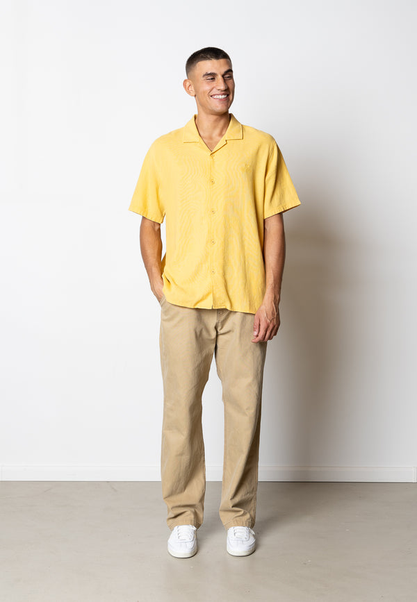 Fat Moose MYLO COTTON SHIRT Skjorte S/S Varm Gul