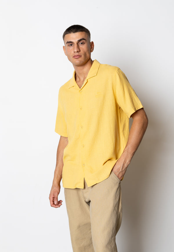 Fat Moose MYLO COTTON SHIRT Skjorte S/S Varm Gul