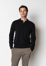 Clean Cut Copenhagen Mads knitted polo Strik Sort