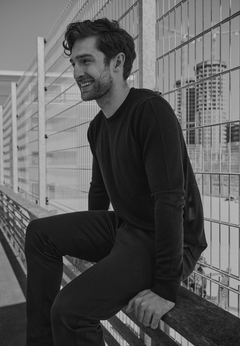 Clean Cut Copenhagen Merino knitted jumper Strik Sort