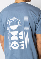 Fat Moose NOE COTTON T-SHIRT T-shirts S/S Støvet Blå