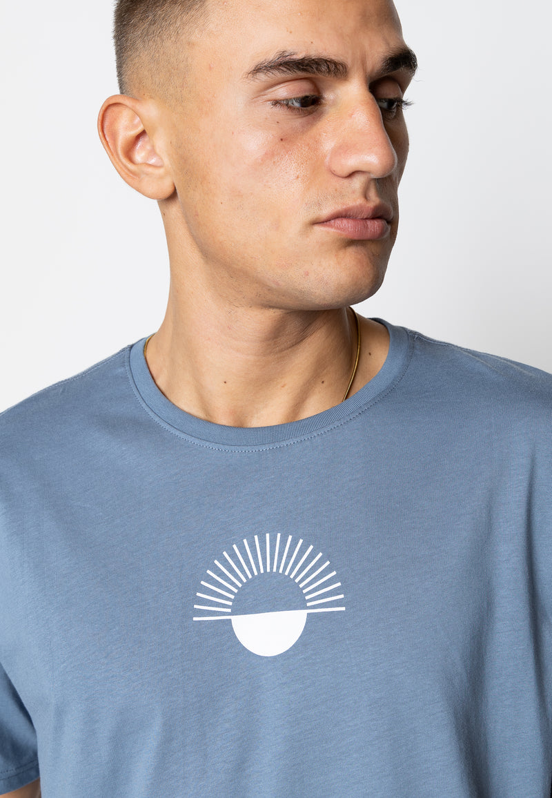Fat Moose NOE COTTON T-SHIRT T-shirts S/S Støvet Blå