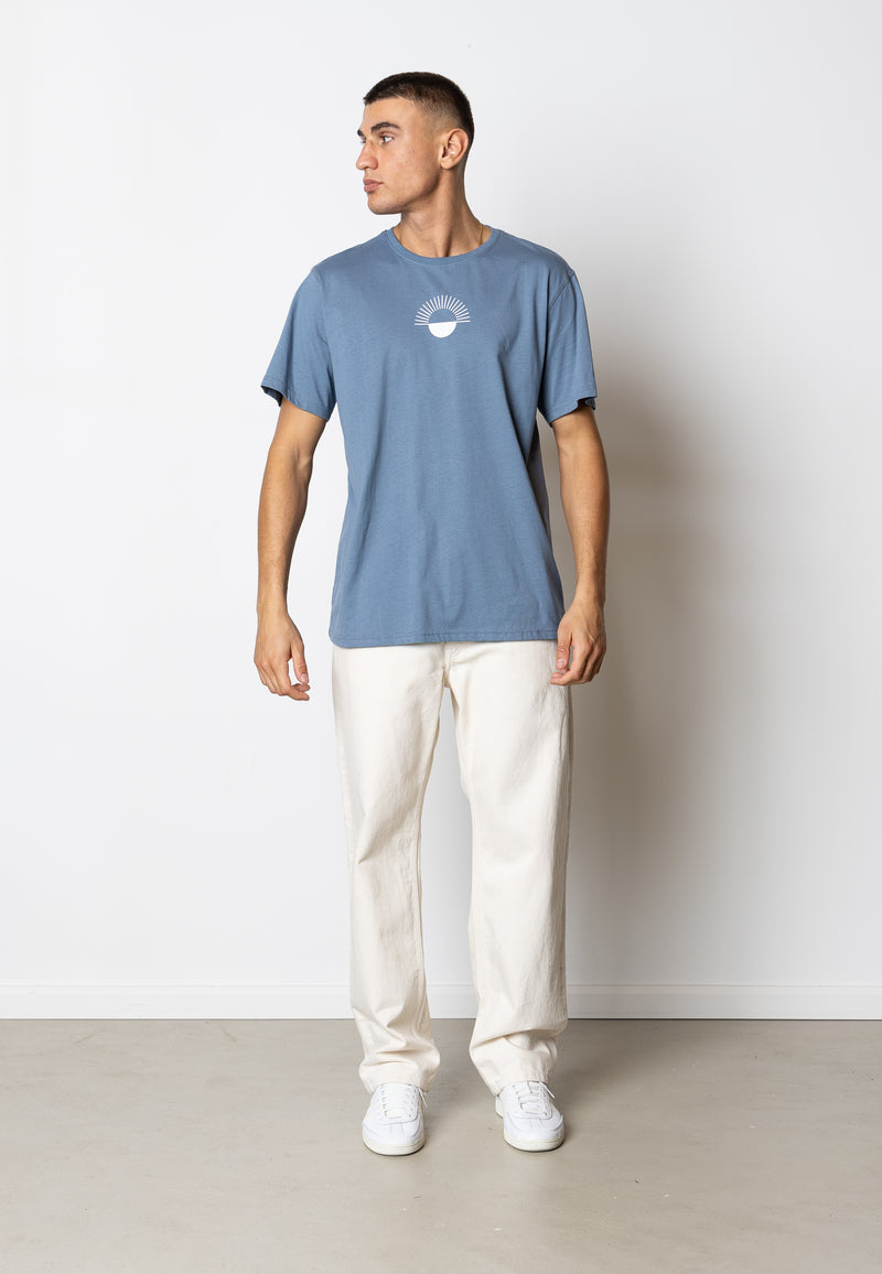 Fat Moose NOE COTTON T-SHIRT T-shirts S/S Støvet Blå