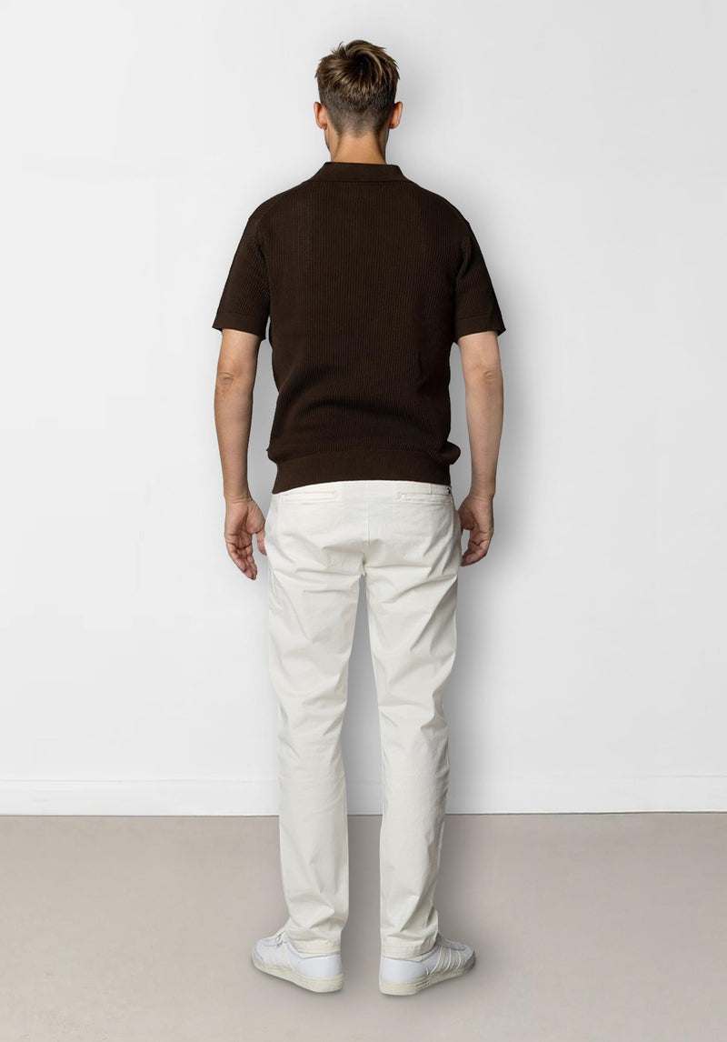 Clean Cut Copenhagen Oliver knitted polo Polos Dark Brown