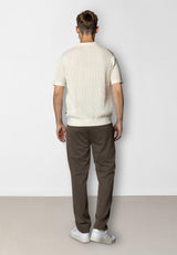 Clean Cut Copenhagen Oliver knitted polo Polos Ecru