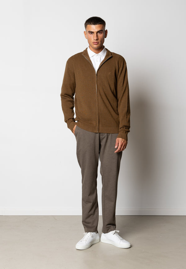 Clean Cut Copenhagen Oscar knitted cardigan Strik Brun Melange