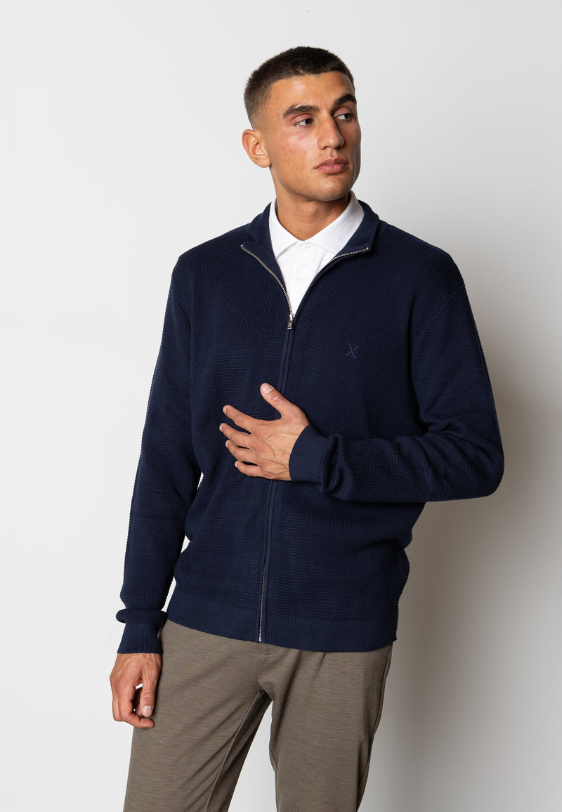 Clean Cut Copenhagen Oscar knitted cardigan Strik Navy