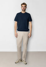 Clean Cut Copenhagen Owen knitted t-shirt T-shirts S/S Navy