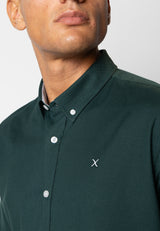 Clean Cut Copenhagen Oxford stretch shirt Skjorte L/S Deep Green