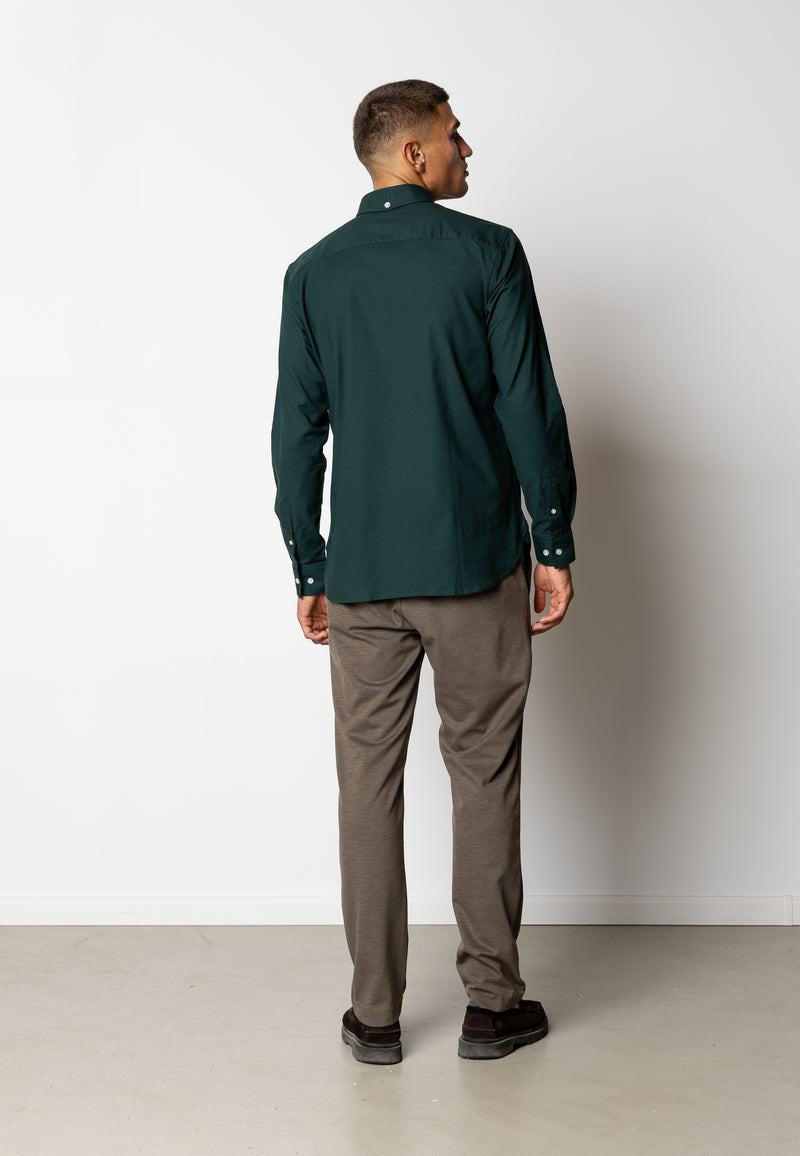 Clean Cut Copenhagen Oxford stretch shirt Skjorte L/S Deep Green