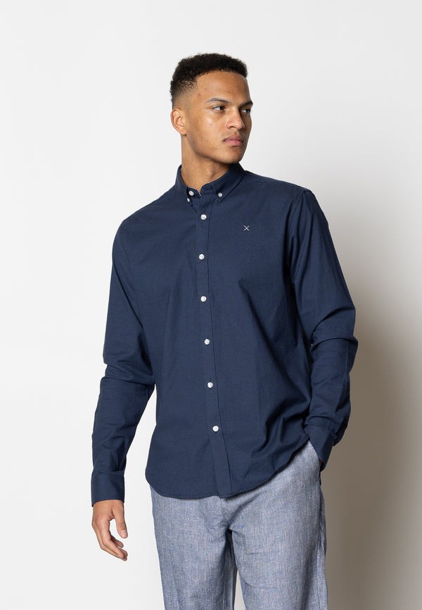 Clean Cut Copenhagen Oxford stretch shirt Skjorte L/S Navy