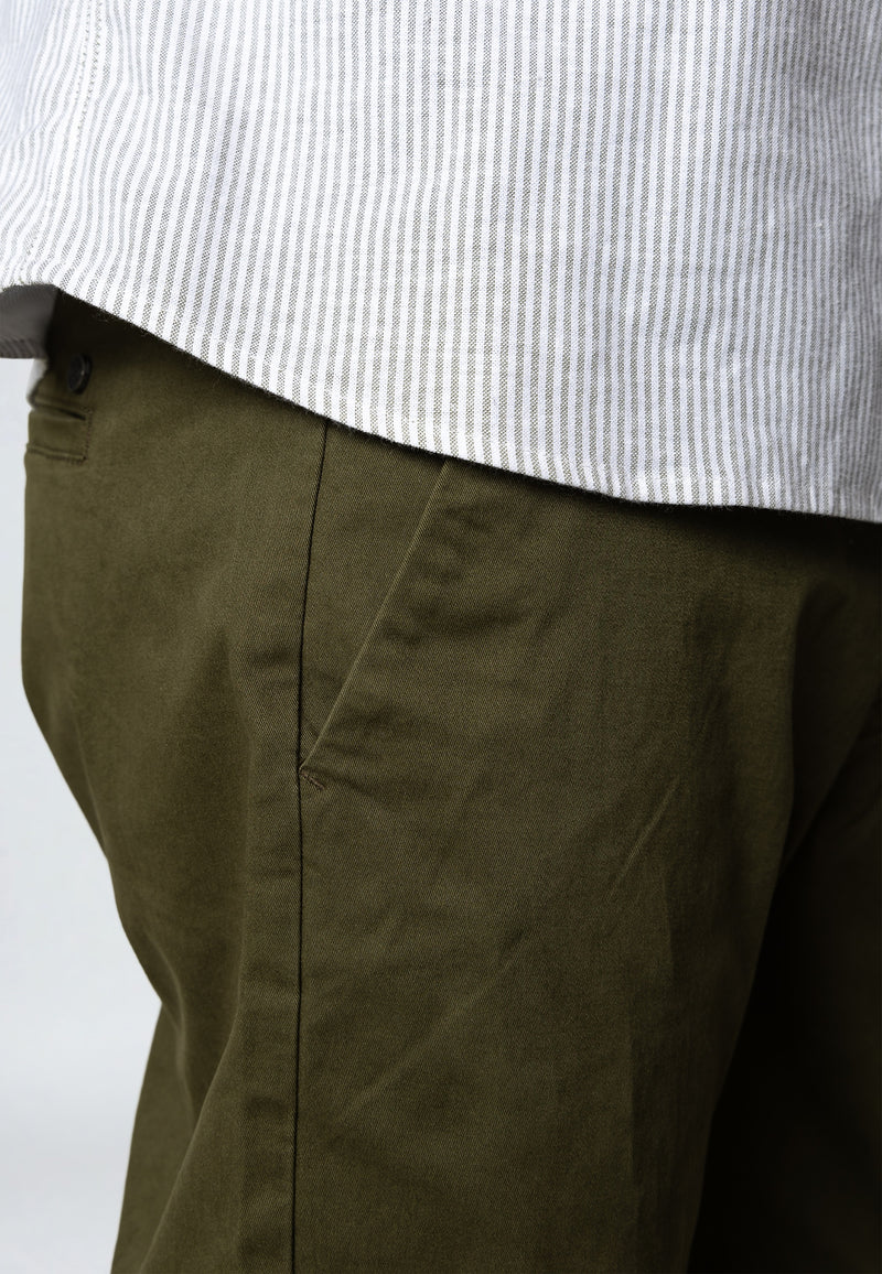 Clean Cut Copenhagen Oxford striped stretch shirt Skjorte L/S Dusty green striped