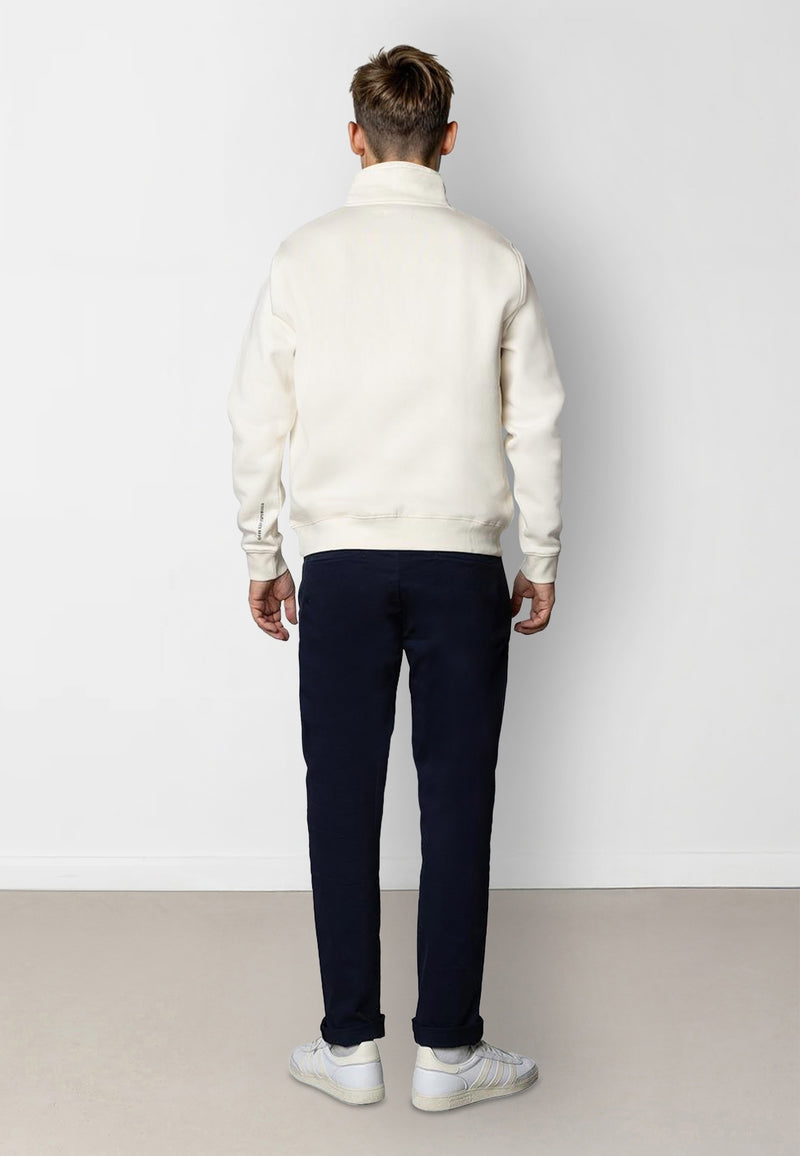 Clean Cut Copenhagen Patrick half-zip sweater Sweatshirts Ecru