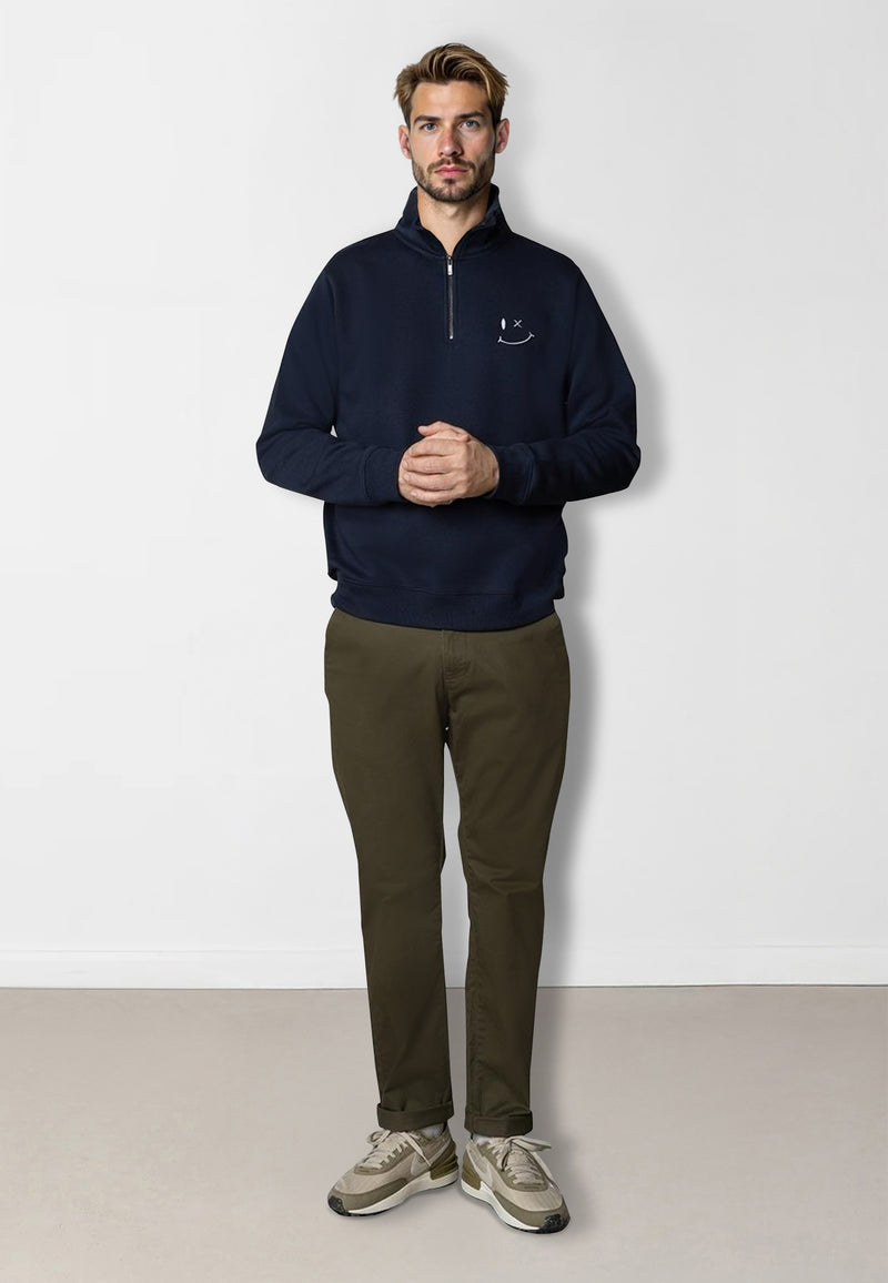 Clean Cut Copenhagen Patrick half-zip sweater Sweatshirts Sort