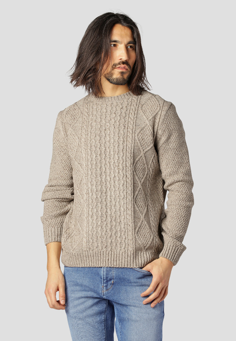 Clean Cut Copenhagen Roberto knitted jumper Strik Beige Mix