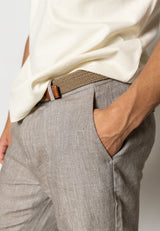 Clean Cut Copenhagen Roman linen pants Bukser Khaki Melange