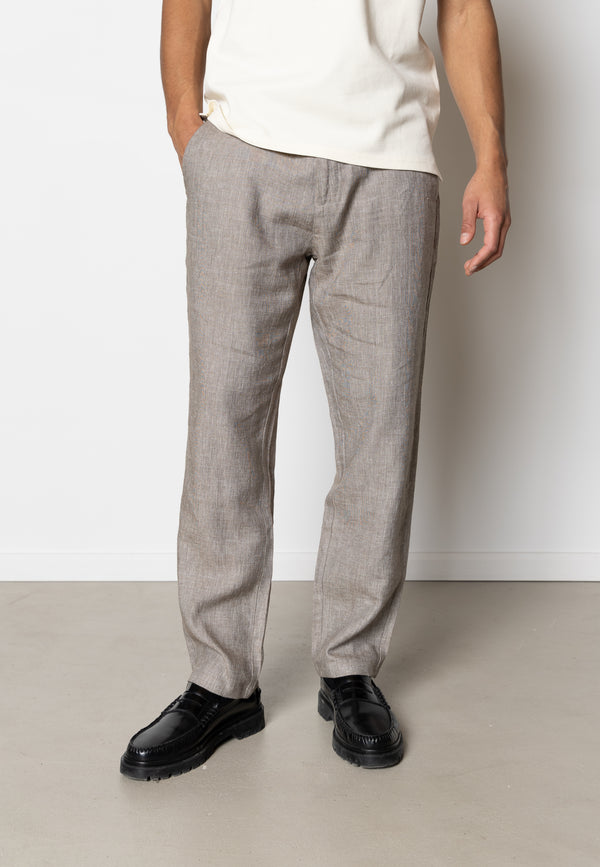Clean Cut Copenhagen Roman linen pants Bukser Khaki Melange