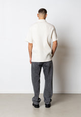 Fat Moose SCOTT COTTON SHIRT Skjorte S/S Ecru