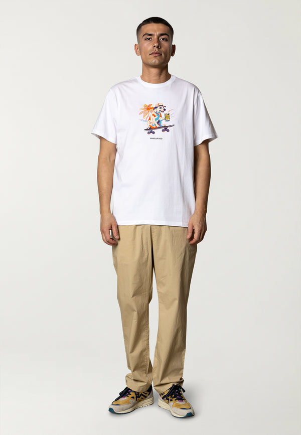 Fat Moose SKATE DOG T-SHIRT T-shirts S/S Hvid