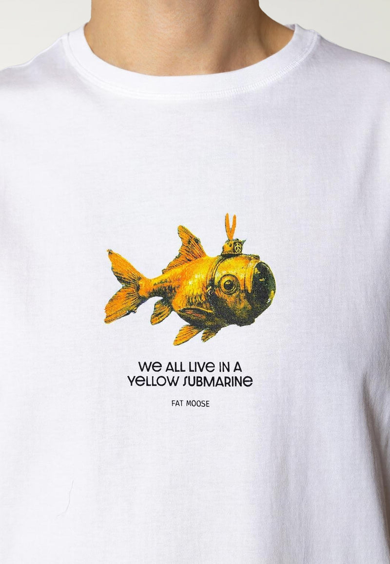 Fat Moose SUBMARINE T-SHIRT T-shirts S/S Hvid