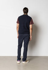 Clean Cut Copenhagen Tobias knitted slipover Strik Mørk Navy